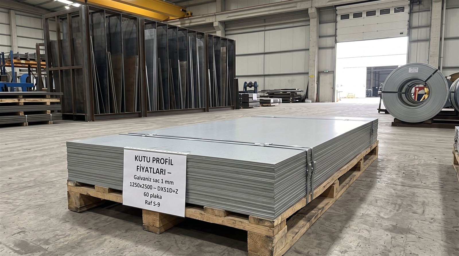 Galvaniz sac 1 mm 1250x2500 plaka paketi, çinko çiçek desenli